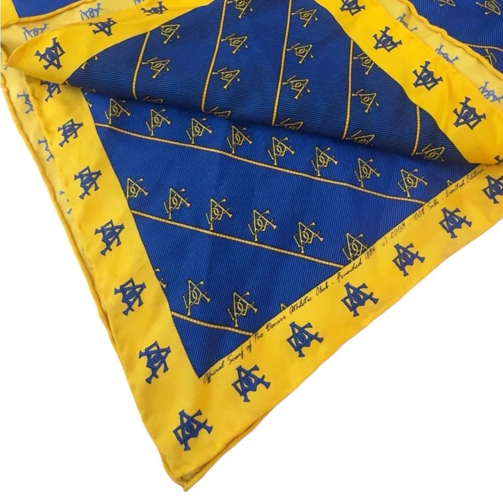 Rockmount Ranch Wear‎ Denver Athletic Club Limited Edition 100% Silk Scarf 33.5”
